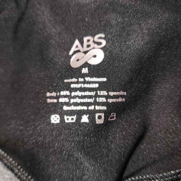 ABS CROPPED LEGGINGS HEATHERED GRAY SIZE MEDIUM - Picture 3 of 7